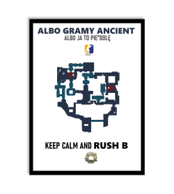 Plakat Counter Strike Ancient - biały