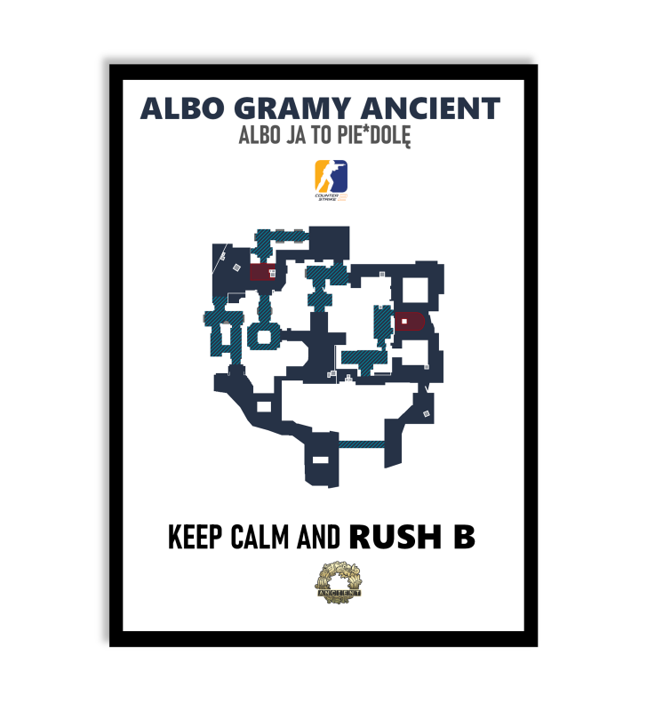 Plakat Counter Strike Ancient - biały
