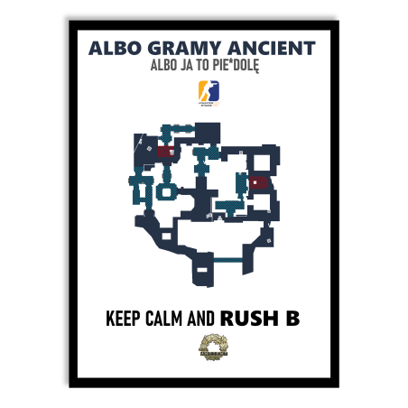Plakat Counter Strike Ancient - biały