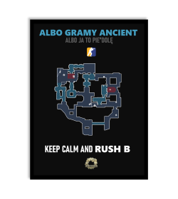 Plakat Counter Strike Ancient - czarny