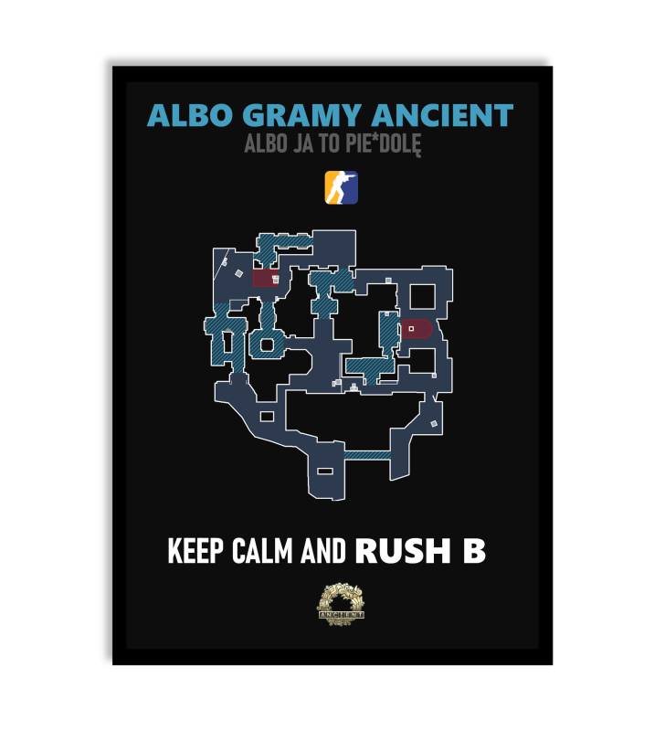Plakat Counter Strike Ancient - czarny