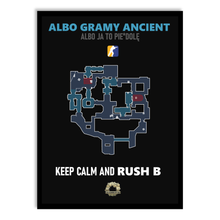 Plakat Counter Strike Ancient - czarny