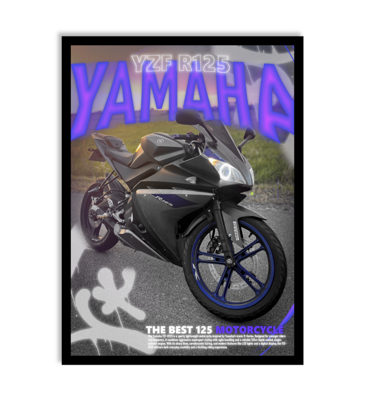 PERSONALIZOWANY PLAKAT Z MOTOCYKLEM 2