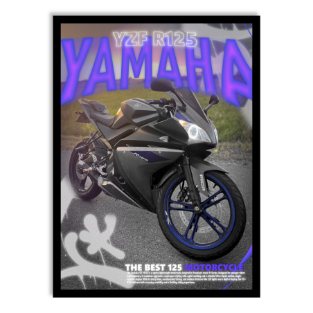 PERSONALIZOWANY PLAKAT Z MOTOCYKLEM 2