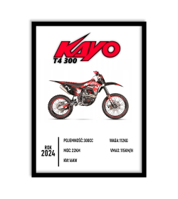 PERSONALIZOWANY PLAKAT Z MOTOCYKLEM NA BIAŁYM TLE