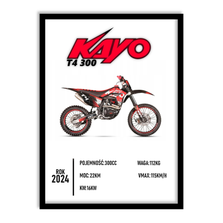 PERSONALIZOWANY PLAKAT Z MOTOCYKLEM NA BIAŁYM TLE