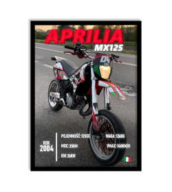 PERSONALIZOWANY PLAKAT Z MOTOCYKLEM