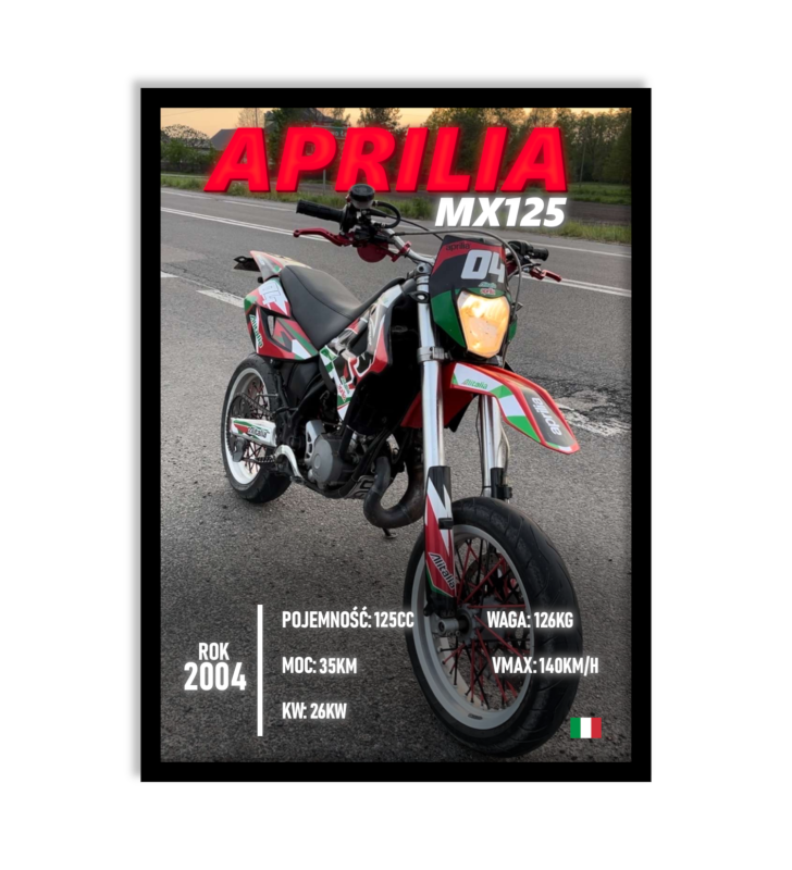 PERSONALIZOWANY PLAKAT Z MOTOCYKLEM