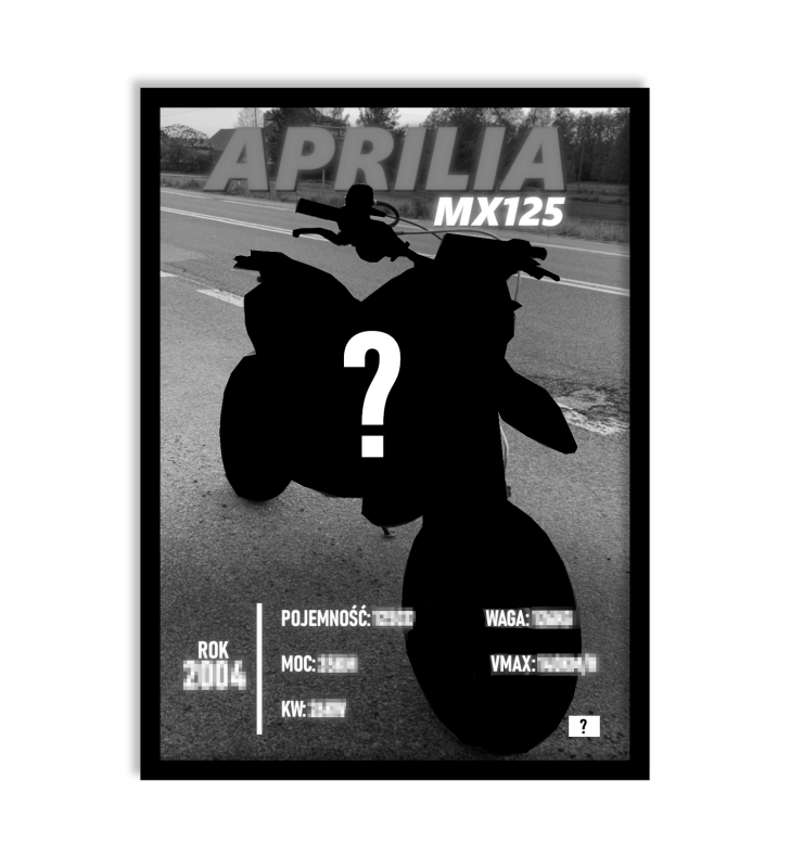PERSONALIZOWANY PLAKAT Z MOTOCYKLEM