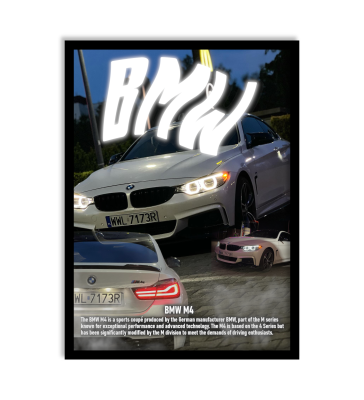 PERSONALIZOWANY PLAKAT Z SAMOCHODEM 2