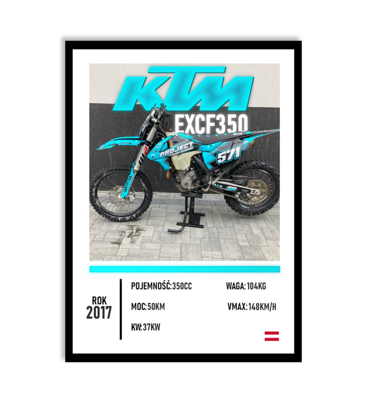PERSONALIZOWANY PLAKAT Z MOTOCYKLEM 2