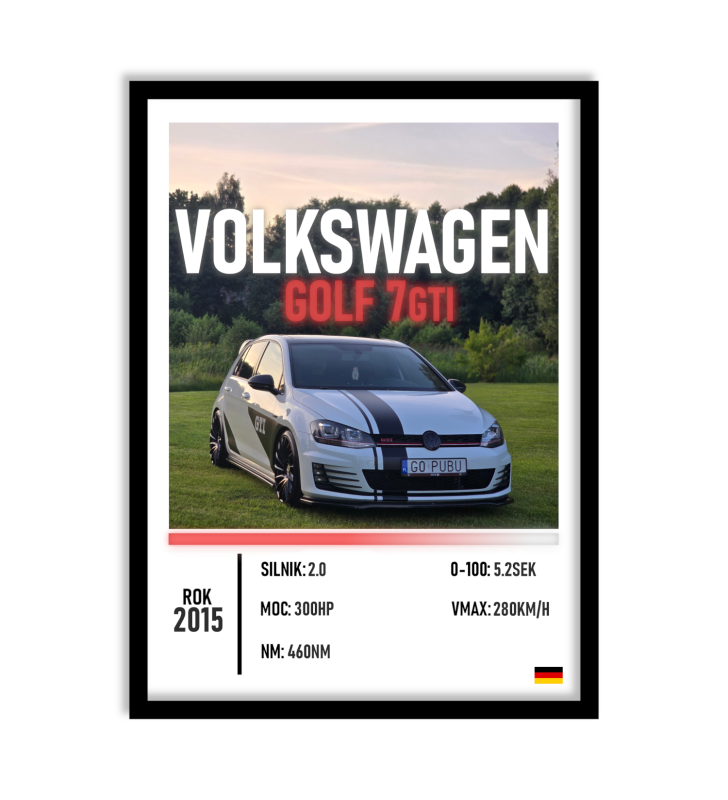 PERSONALIZOWANY PLAKAT Z SAMOCHODEM