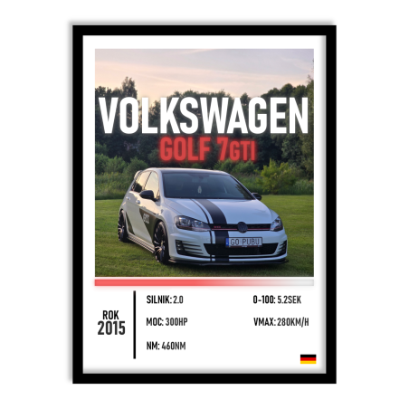 PERSONALIZOWANY PLAKAT Z SAMOCHODEM