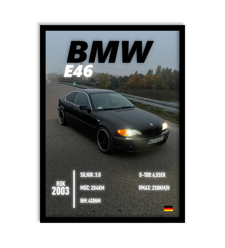 PERSONALIZOWANY PLAKAT Z SAMOCHODEM 3