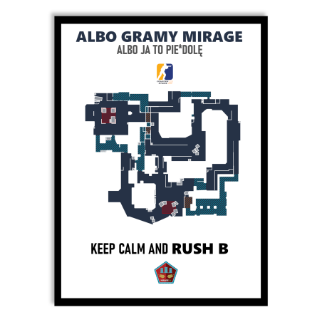 Plakat Counter Strike Mirage - biały