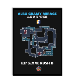 Plakat Counter Strike Mirage - czarny