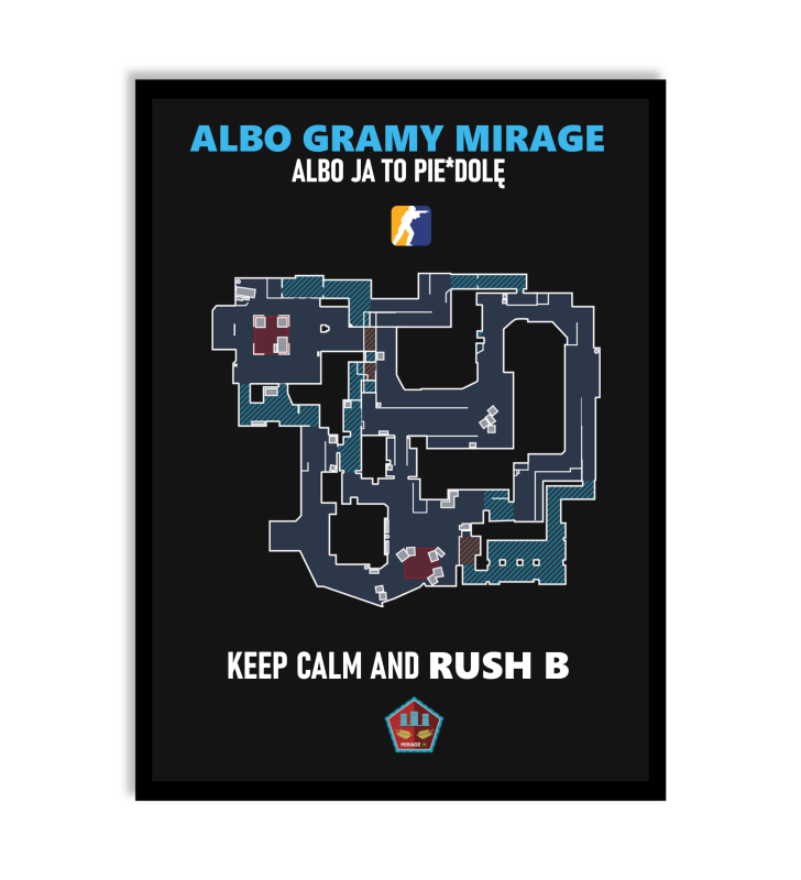 Plakat Counter Strike Mirage - czarny