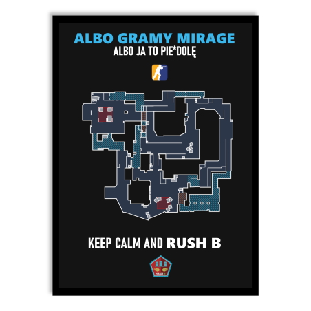 Plakat Counter Strike Mirage - czarny