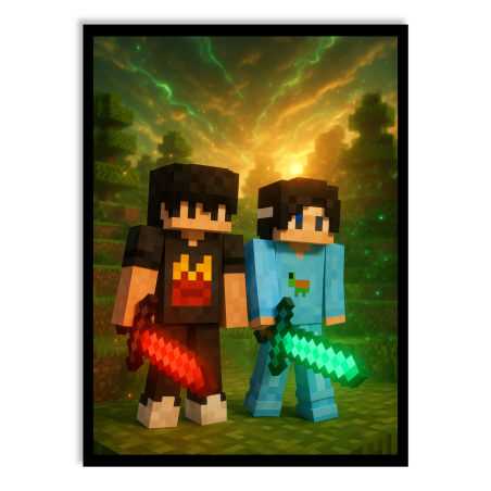PERSONALIZOWANY PLAKAT Z SKINEM MINECRAFT