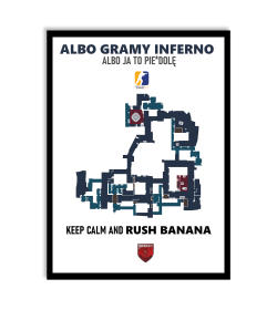 Plakat Counter Strike Inferno - biały