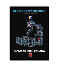 Plakat Counter Strike Inferno - czarny