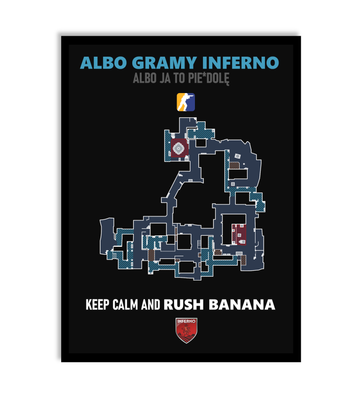 Plakat Counter Strike Inferno - czarny