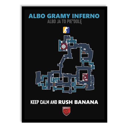 Plakat Counter Strike Inferno - czarny