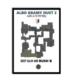 Plakat Counter Strike Dust 2 - biały