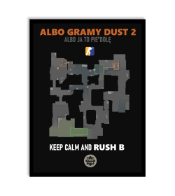 Plakat Counter Strike Dust 2 - czarny